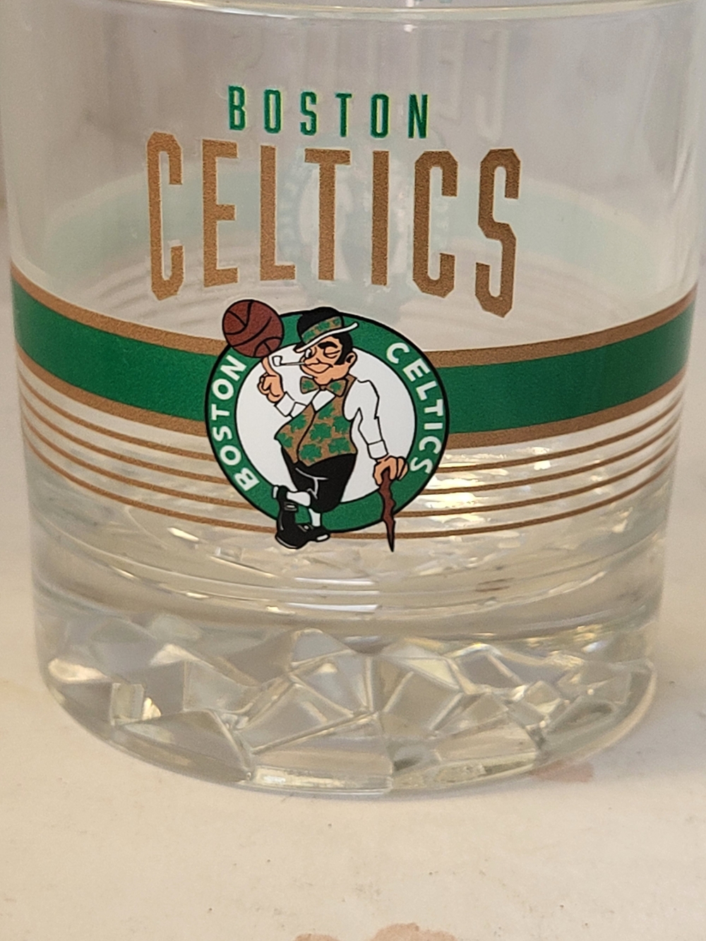 1984 NBA World Champion Mobil Boston Celtics DOF Glass